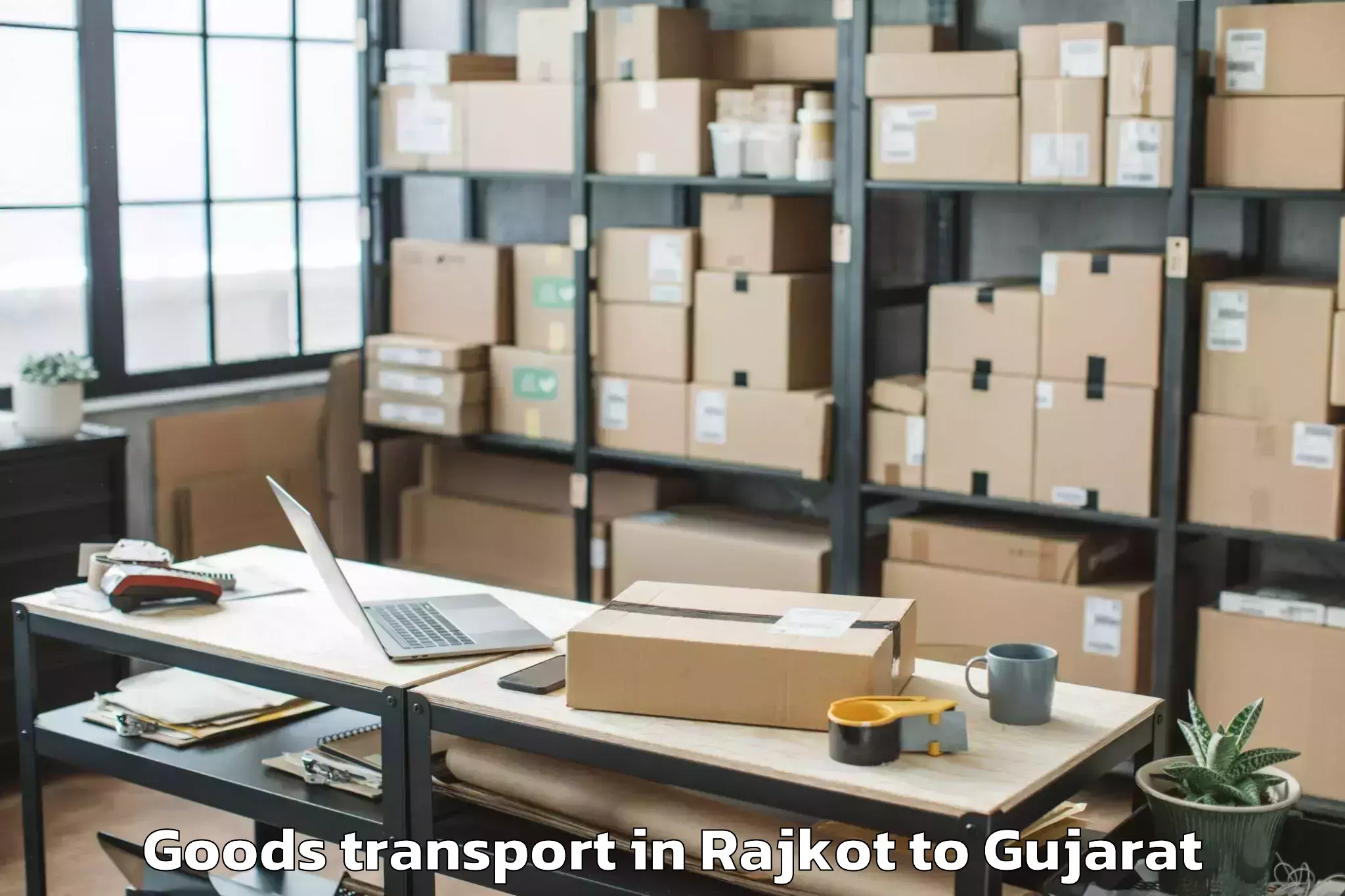 Leading Rajkot to Abhilashi University Ahmedabad Goods Transport Provider